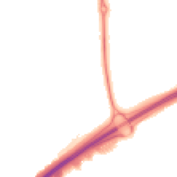 Night-time road noise heatmap for NN3 9DS
