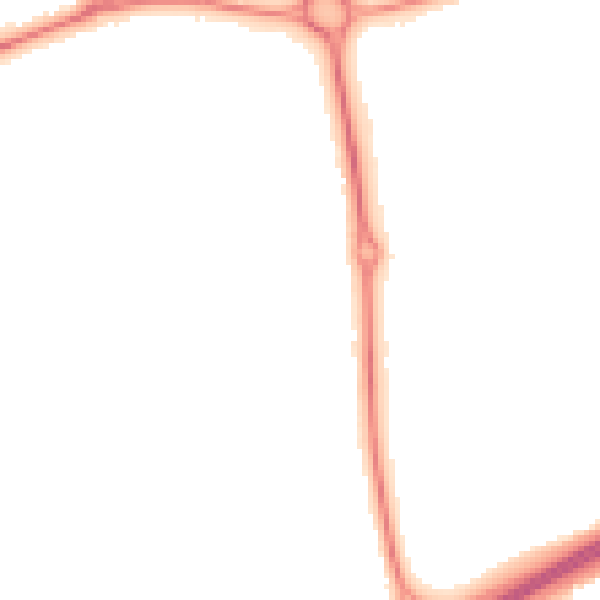 Night-time road noise heatmap for NN3 9DU