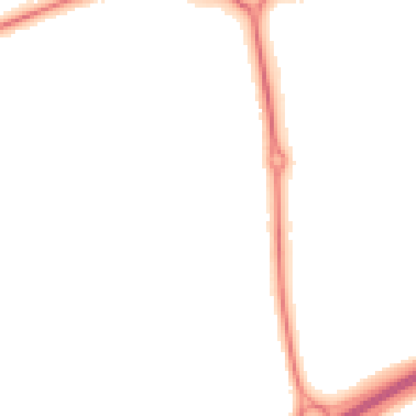 Night-time road noise heatmap for NN3 9DY