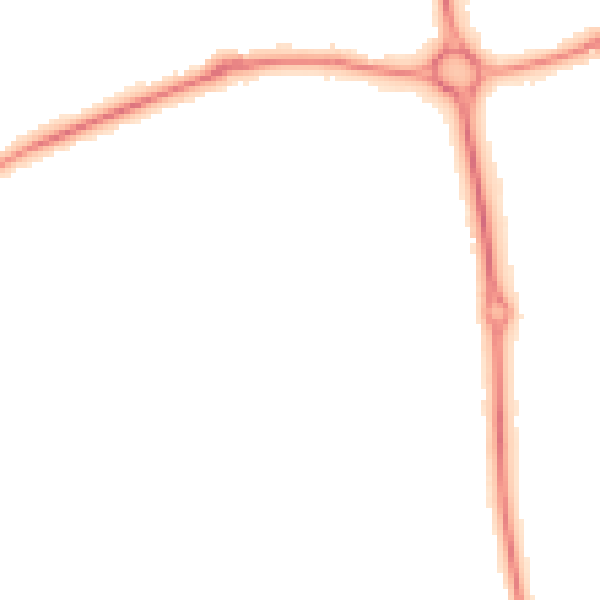 Night-time road noise heatmap for NN3 9ED