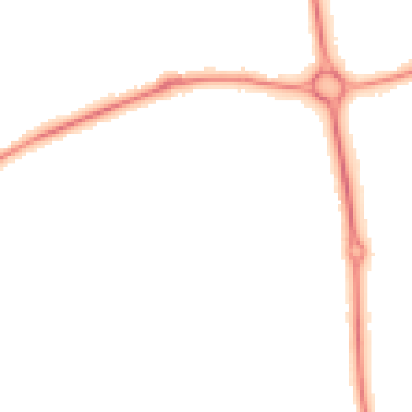 Night-time road noise heatmap for NN3 9EE