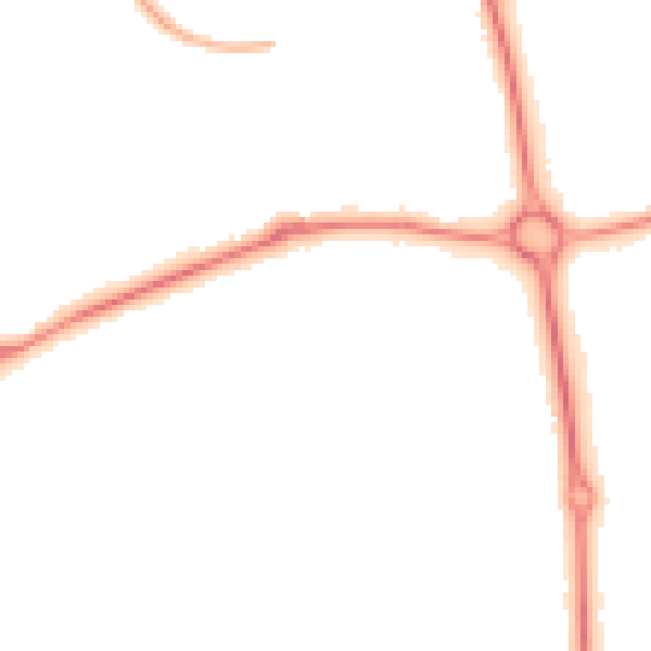 Night-time road noise heatmap for NN3 9EG