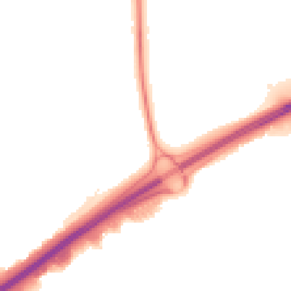 Night-time road noise heatmap for NN3 9EJ