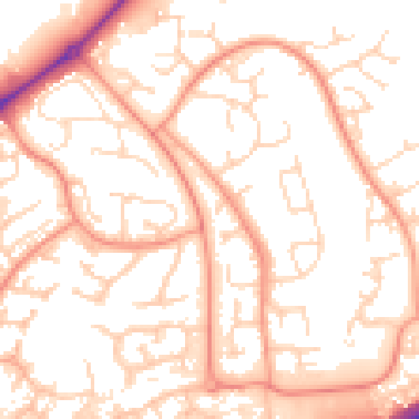 Daytime road noise heatmap for NN3 9ET