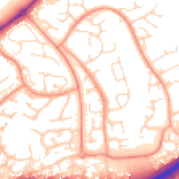 Daytime road noise heatmap for NN3 9EU