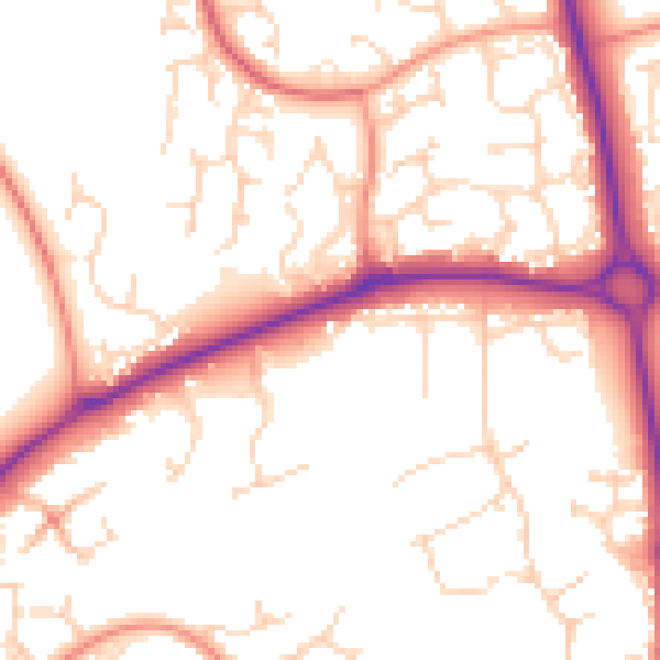 Daytime road noise heatmap for NN3 9FD