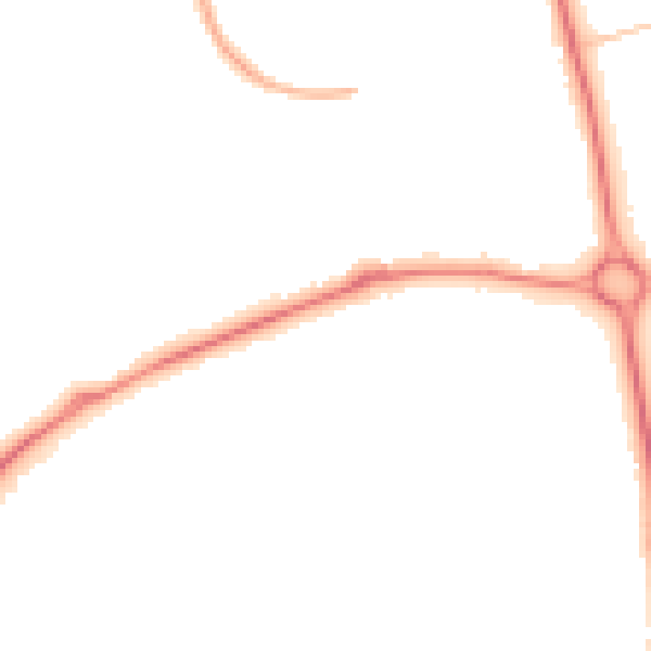 Night-time road noise heatmap for NN3 9FD