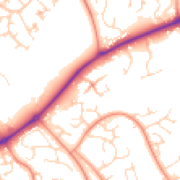 Daytime road noise heatmap for NN3 9GF