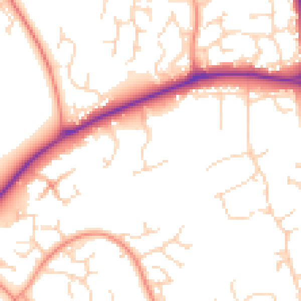Daytime road noise heatmap for NN3 9HA