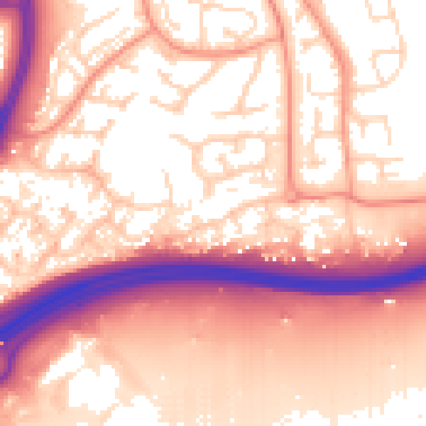 Daytime road noise heatmap for NN3 9HN