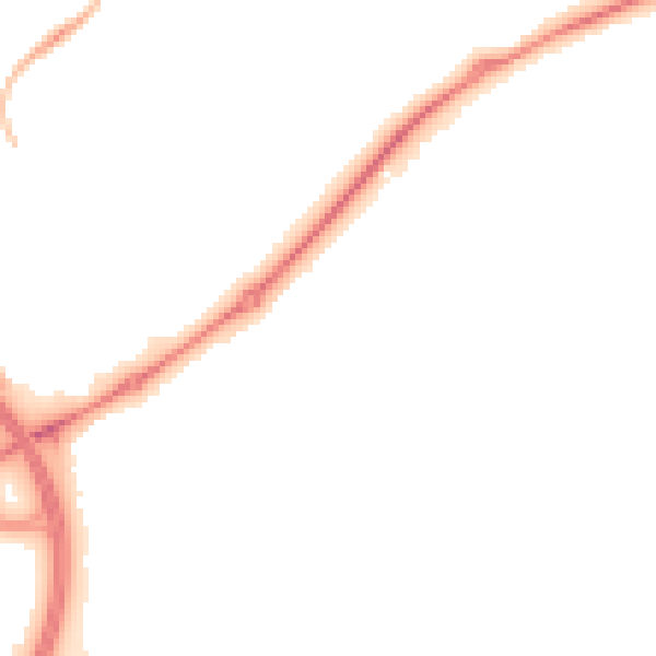 Night-time road noise heatmap for NN3 9JQ