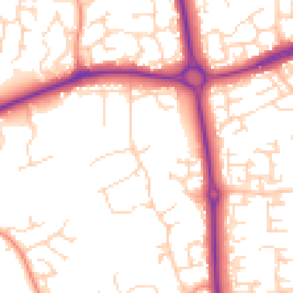 Daytime road noise heatmap for NN3 9PG