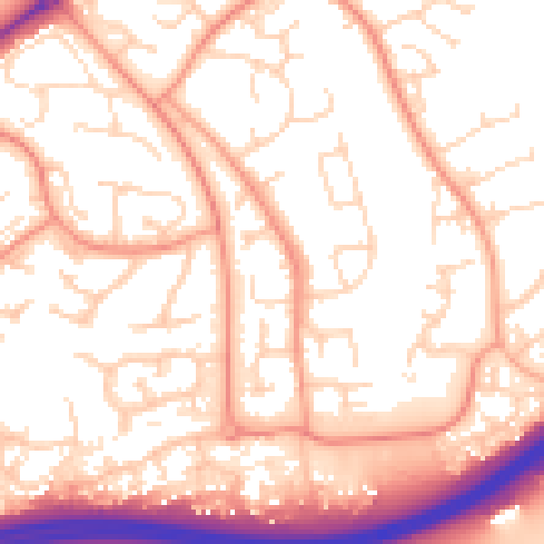 Daytime road noise heatmap for NN3 9PJ