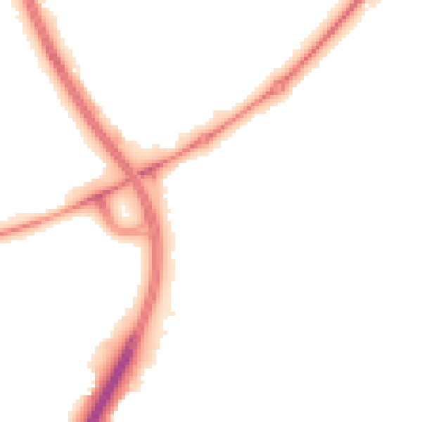 Night-time road noise heatmap for NN3 9SG