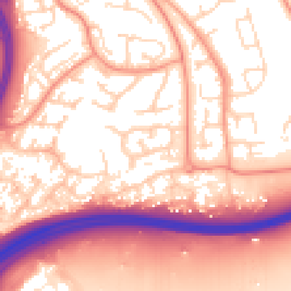 Daytime road noise heatmap for NN3 9SY