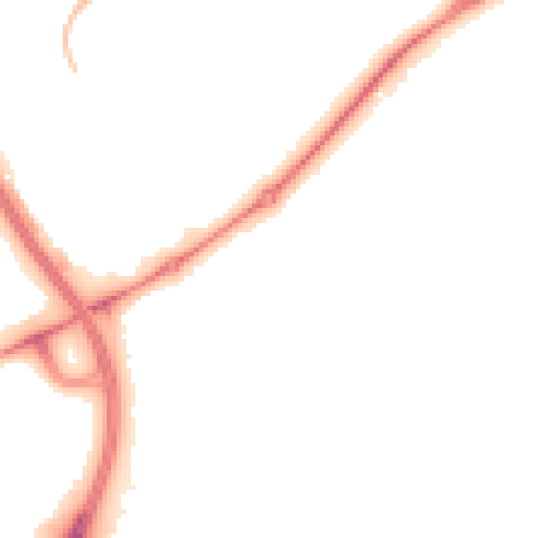 Night-time road noise heatmap for NN3 9TA