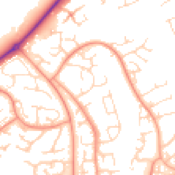 Daytime road noise heatmap for NN3 9TF