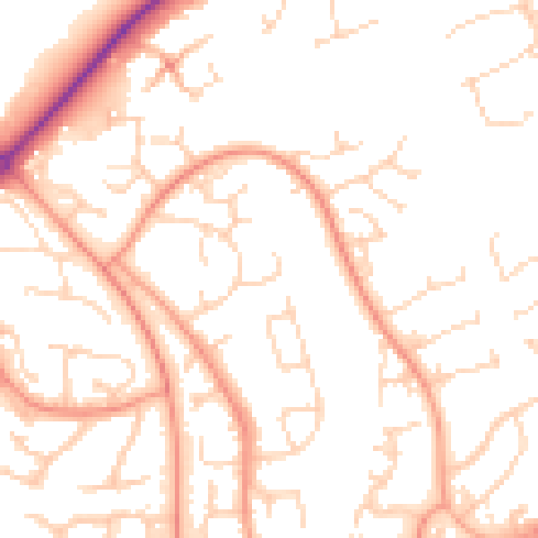 Daytime road noise heatmap for NN3 9TG