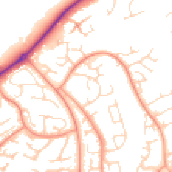 Daytime road noise heatmap for NN3 9TH