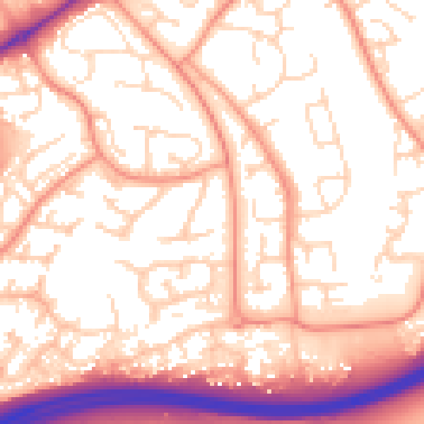 Daytime road noise heatmap for NN3 9TP