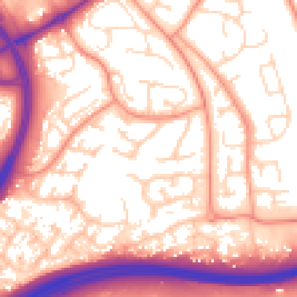 Daytime road noise heatmap for NN3 9TS