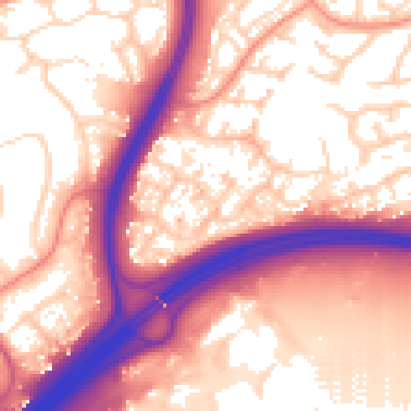 Daytime road noise heatmap for NN3 9UW