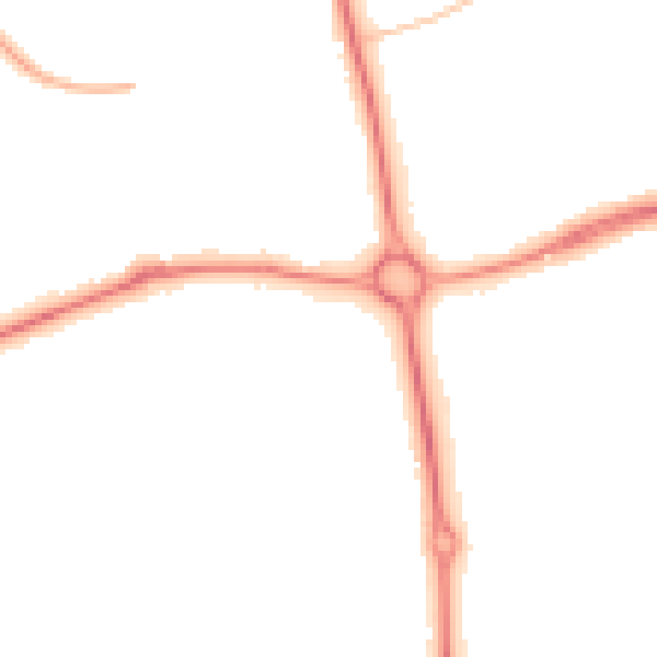 Night-time road noise heatmap for NN3 9XD