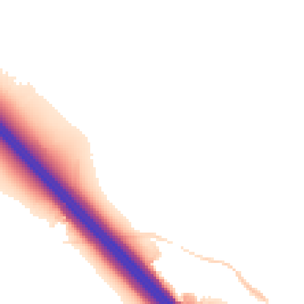 Night-time road noise heatmap for NN4 0AB