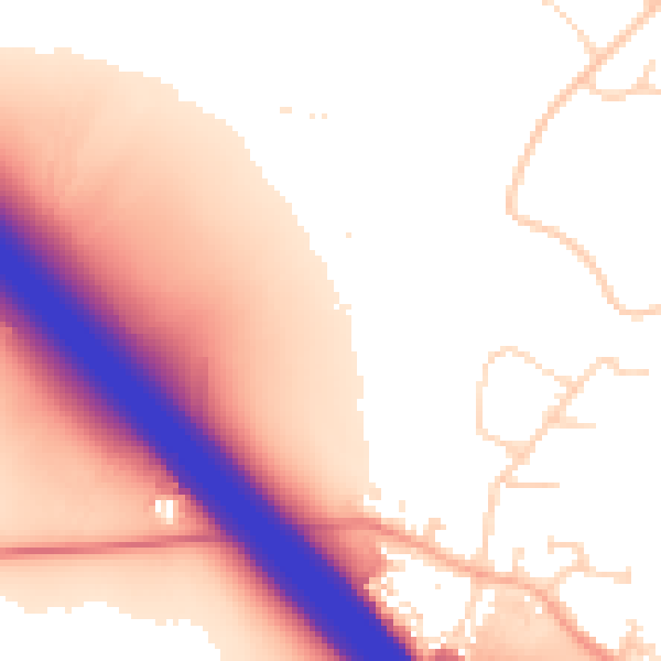 Daytime road noise heatmap for NN4 0AD