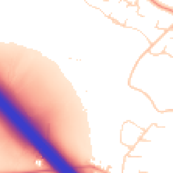 Daytime road noise heatmap for NN4 0AH