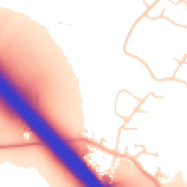 Daytime road noise heatmap for NN4 0AL