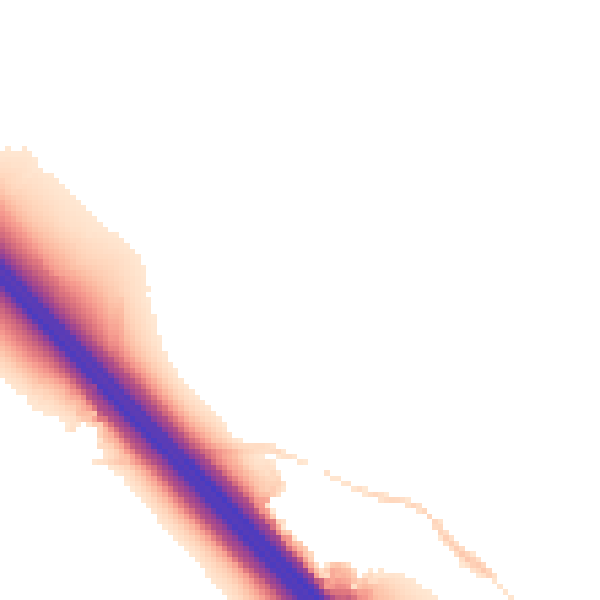 Night-time road noise heatmap for NN4 0AL