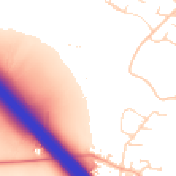 Daytime road noise heatmap for NN4 0AR