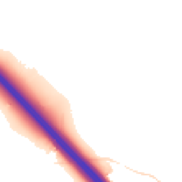 Night-time road noise heatmap for NN4 0AS