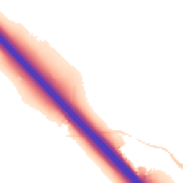 Night-time road noise heatmap for NN4 0AT