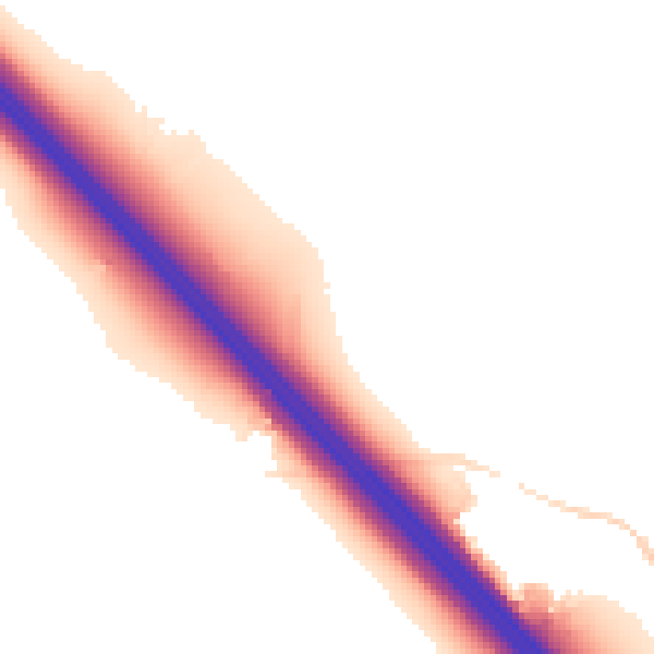 Night-time road noise heatmap for NN4 0AU