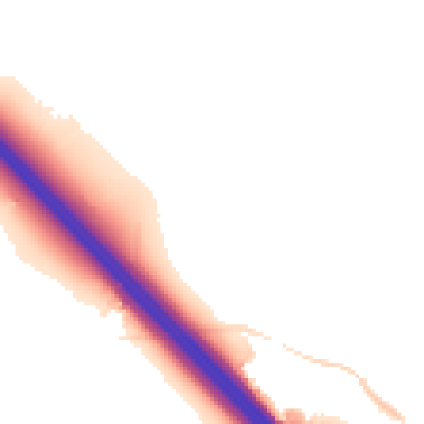Night-time road noise heatmap for NN4 0BF