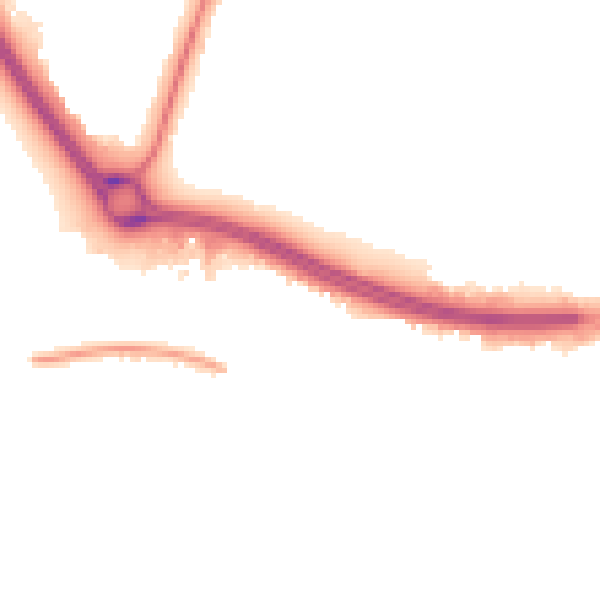 Night-time road noise heatmap for NN4 0DA