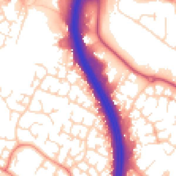 Daytime road noise heatmap for NN4 0DE