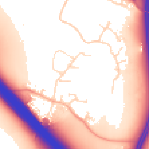 Daytime road noise heatmap for NN4 0DF