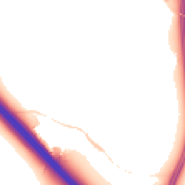 Night-time road noise heatmap for NN4 0DF