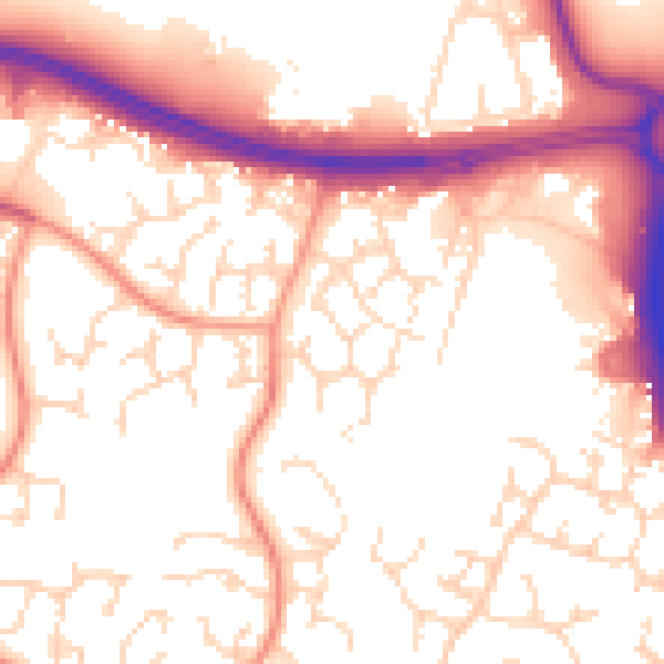Daytime road noise heatmap for NN4 0FG