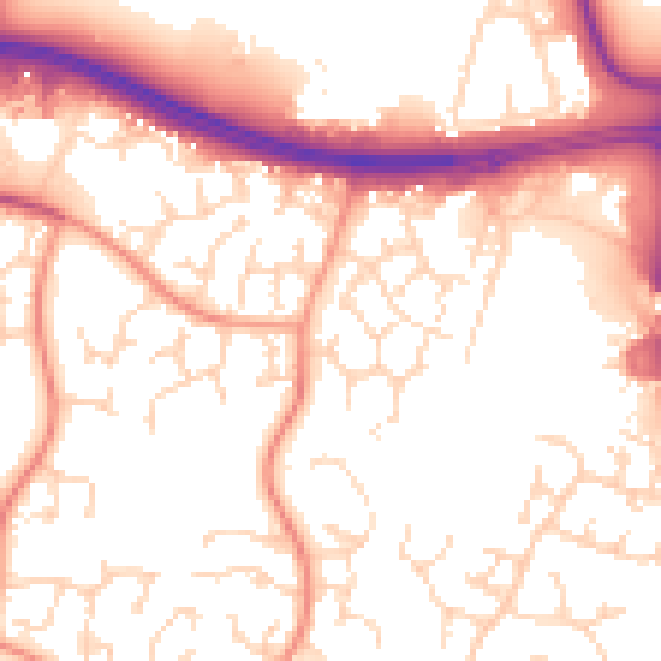 Daytime road noise heatmap for NN4 0FH