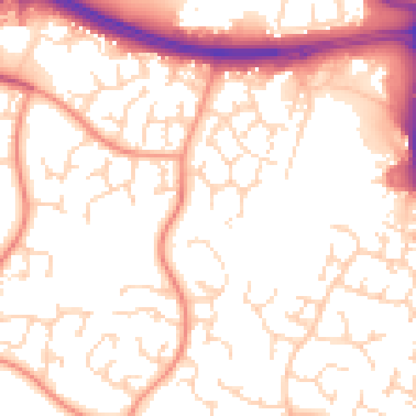 Daytime road noise heatmap for NN4 0FJ