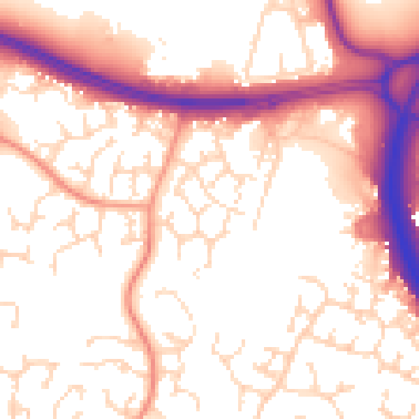 Daytime road noise heatmap for NN4 0FN