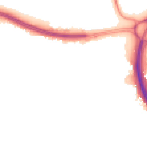 Night-time road noise heatmap for NN4 0FN