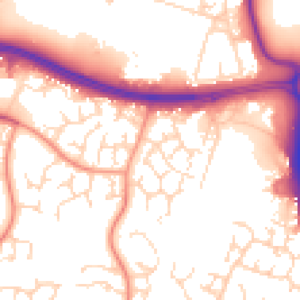 Daytime road noise heatmap for NN4 0FP