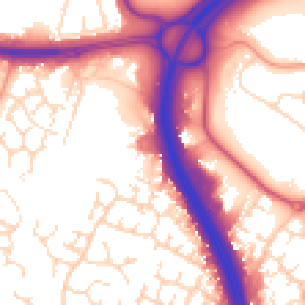 Daytime road noise heatmap for NN4 0JA