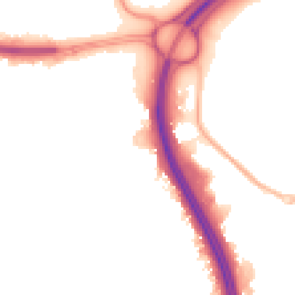 Night-time road noise heatmap for NN4 0JA