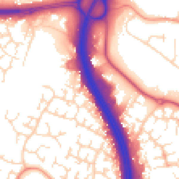 Daytime road noise heatmap for NN4 0JH